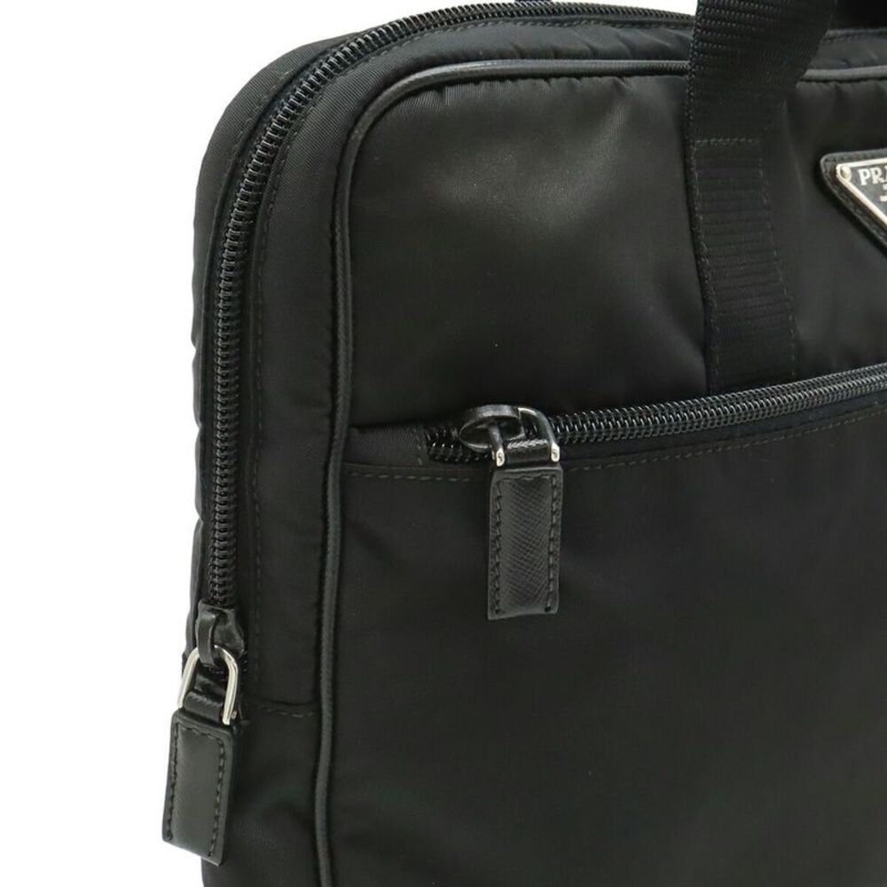 Prada Nylon Leather Triangle Logo Briefcase - Picture 5 of 8